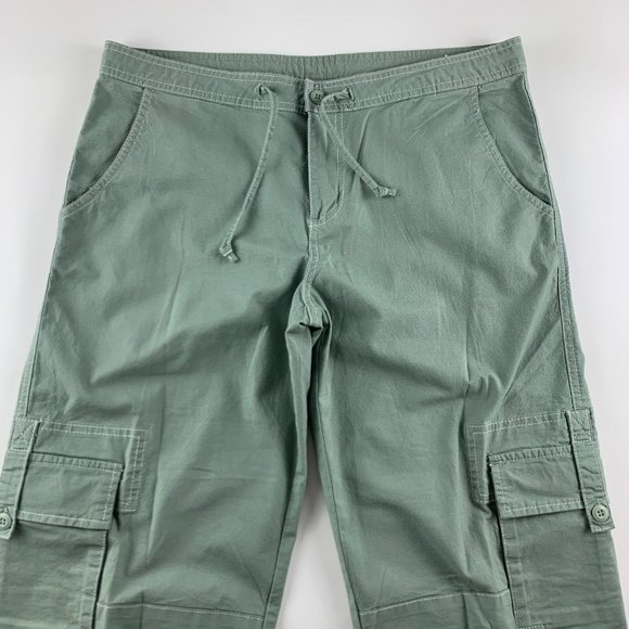 Prana Sage Stretch Canvas Cargo Capri Pant M New - Picture 2 of 8